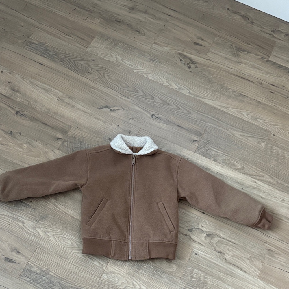 Abercrombie kids Brown Sherpa-Lined Jacket